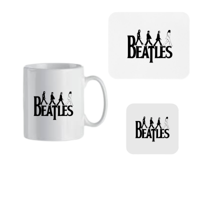 Mug Coaster and Mouse Pad Combo The Beatles