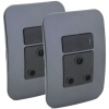 Major Tech Veti Single Switched Plug Wall Socket - Pack of x2 Photo