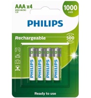 Philips Rechageable Battery AAA 1000MAH 4 Pack