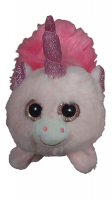 Fluffy Unicorn Pink Teddy with Glitter Eyes