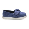 Imperial Blue Dot Chambray Bow Tiny TOMS Classics Photo