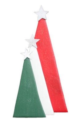 Photo of Christmas Trees - Set of Three - Red White Green