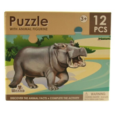 Photo of National Geographic Puzzle - Hippo 12 Piece with Figurine
