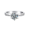 Tapered Pave 1.00ct Moissanite Engagement Ring Photo