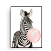 BENGATOUCH Paint by Numbers for Adults - Zebra Blowing Bubble Photo