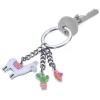 Troika TroikaKeyring Alpaca with 3 Charms - Llama Sombrero Cactus Photo