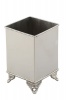 Silver Plated Decorative Square Flower Vase With Legs Photo