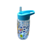 Cartoon Outdoor Water Bottle with a Straw - Blue Photo