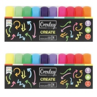 Croxley Create Mini Highlighters Assorted 2 x 10 Pack