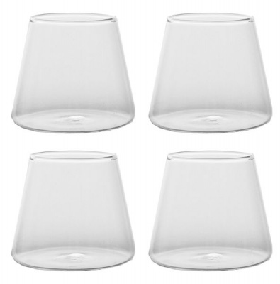 Drinking Glass for Water Beverages Cocktails Set of 4