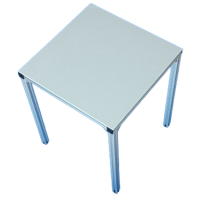 Silver Plastic Square Coffee Table