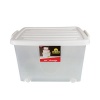 Bulk Pack x 2 Storage Box Frosted 32l With Wheels 50x37x25cm Photo
