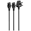 Volkano Presto Series Power Cable - Double 3 Pin IEC to Type-M 10A - 1.8m Photo