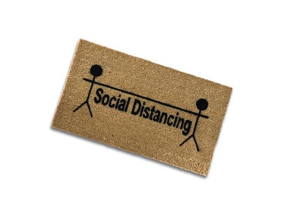 Photo of Matnifique Natural Coir Doormat - Social Distancing