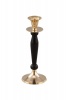Black & Gold Dinner Candle Holder - 20cm Photo