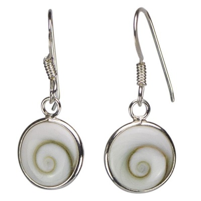 Photo of Trans Continental Marketing - Silver and White Shiva Earrings - 9mm