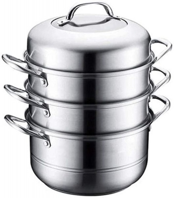 Photo of 3-Tier Stainless Steel Steamer Cooking Pot & Pressure Cooker