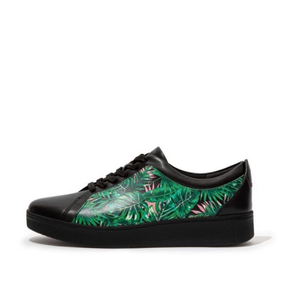 Photo of FitFlop Rally Jungle Print Sneaker Black Mix