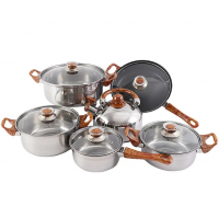 ONDL Stainless Steel Cookware Set Milk Soup Pot 12 Piece