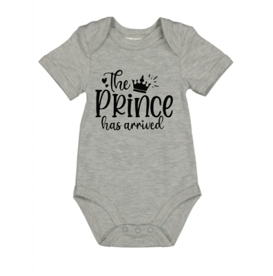 Graceful Accessories The Prince Has Arrived Short Sleeve Baby One Piece