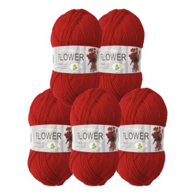 Double Knitting Polyester Yarn 100g Ruby