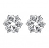 SilverCity Silver Plated Flower Blossom Twirl Sud Earrings Photo