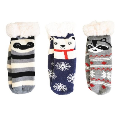 Photo of Thermal Socks 3 x Cartoon Animal Winter Socks For Kids Children - Assorted