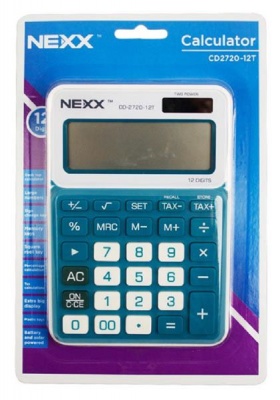 Photo of NEXX CD2720 Blue 12 Digit Desktop Calculator.