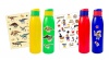 Water Bottles with Pirates & Dinosaurs Sticker Pack - 750ml - 4 Pack - Boy Photo