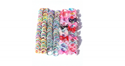 170 Piece Girls Rubber Bands Ponytail Elastic Hair Bands Assorted Colors