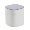 4 Layer Rotary Jewelry Storage Box with Mirror Lid- White Photo