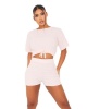I Saw it First - Ladies Nude Brushed Rib Cosy Drawstring Waist Pyjama Set Photo