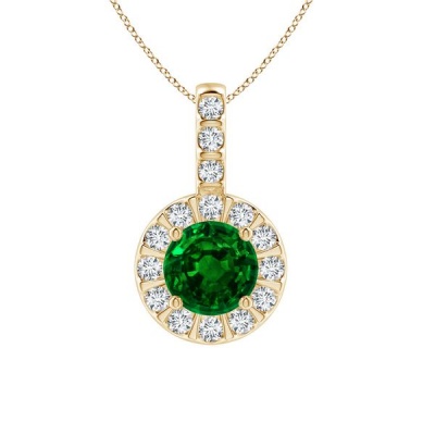 Photo of Civetta Spark Rachel Pendent - Swarovski Emerald Crystal Gold