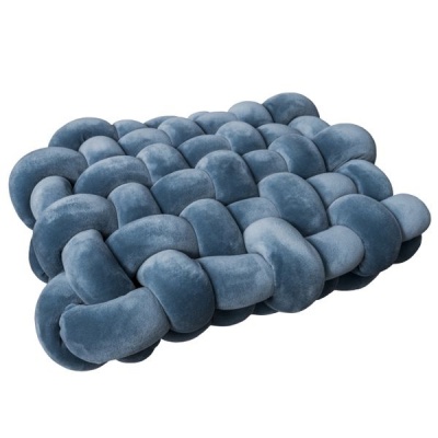 Photo of Creative Deco Large Knot Cushion Plush Spandex - Arctic Blue