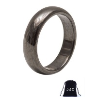 S C S C Ring Magnetic Hematite Health Ring Black for Men