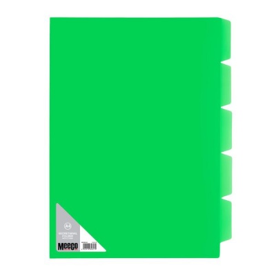 Meeco Secretarial Folder with 5 Tabs A4 Green