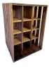Dark Wooden Wine Crate / Rack 12 Divider Photo