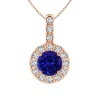 Civetta Spark Rachel Pendent - Swarovski Crystal Royal Blue Rosegold Photo