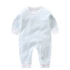 Baby Romper/One-Piece with Beautiful Soft Blue Leaf Design Photo