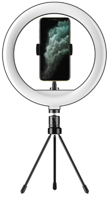 Photo of Apexel 10" 5W Ring light with tripod and cell phone holder
