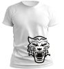 PepperSt Men's White T-Shirt - Black Tiger Photo