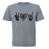 Peace. Love. Rock - Adults - T-Shirt Photo