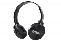 AIWA 2 1 Bass Boost Swiveling Bluetooth V50 40mm Headphone Set AWXB350
