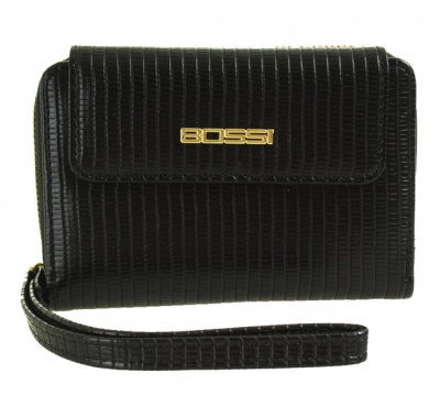Bossi Printed Ladies Medium Wallet Black