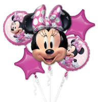 Anagram Disney Minnie Balloon Bouquet 5 Piece for Birthday Girls