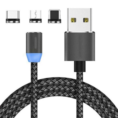 3 in 1 Magnetic USB Cable 3A FAST Charging Charger Phone Data Type C