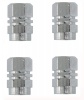 Valve Cap Set 4peice Blister Silver Photo