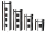 Decadent 4 Piece Glass Canister Set with Square Windows - Food Storage Photo
