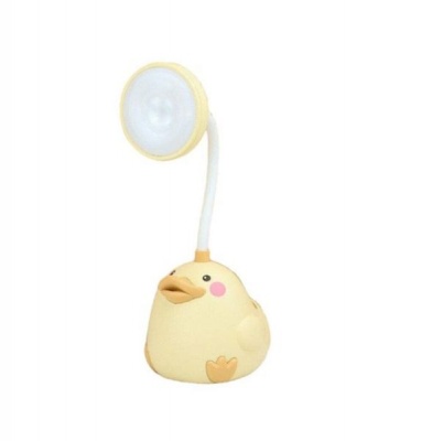 USB Rechargeable Duck Table Lamp 2 Settings With Pencil Holder Yellow