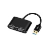 Portable 1080P USB 3.0 To HDMI VGA Adapter-Black Photo